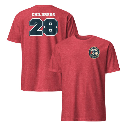 Blue Ridge Baseball Club Left Chest Logo Tee - Personalized Back