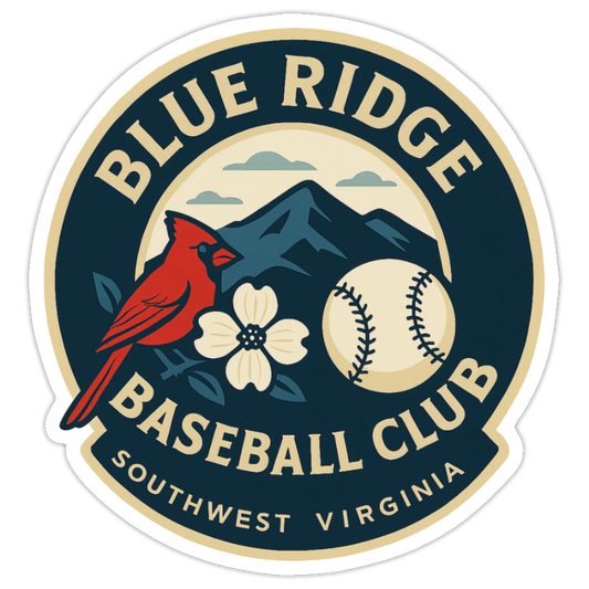 Blue Ridge Baseball Club Window Decal